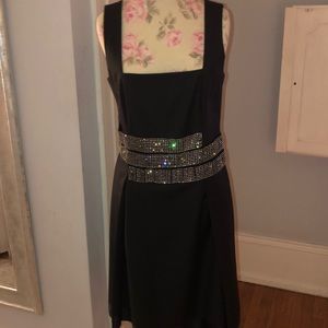 Black and crystal Tory Burch evening dress